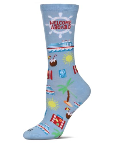 MeMoi Women's Cruise Ship Rayon From Rayon Crew Socks