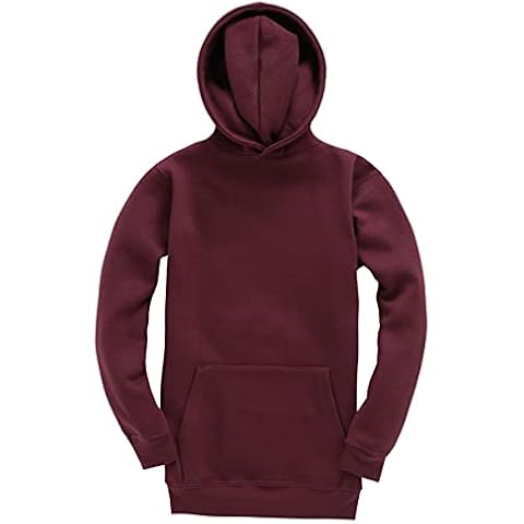 D&H CLOTHING UK Kids Children Pullover Hoodie Hooded Sweatshirt Boys Girls Unisex (9-11, Burgundy) Cover