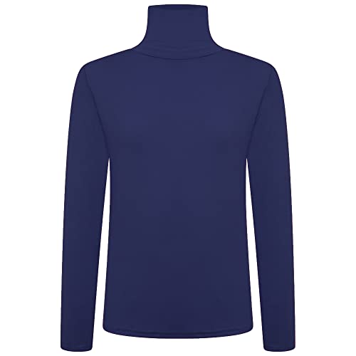 Image of Loxdonz Girls Long Sleeve Turtleneck Tee Shirt Kids Casual High Neck Tops T-Shirts | Youth Size 3-14