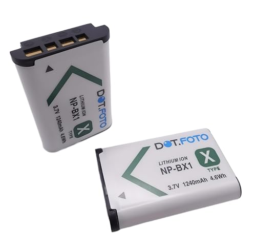 AKTTKA 2 Batterie Ricaricabili NP-BX1 1380mAh Con Caricatore Doppio Type-C E Schermo LCD – Compatibile Sony ZV-1, RX100, HX90V E Altri - 2