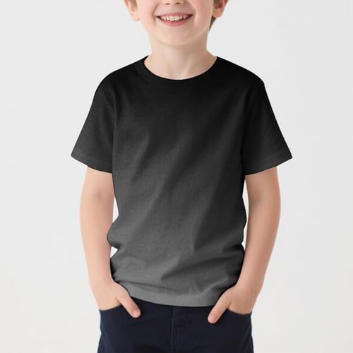 2-13 Years Gradient Summer Tops for Teens Boys Girls Kids Casual Short Sleeve T-Shirts Loose Crewneck Basic Tees3