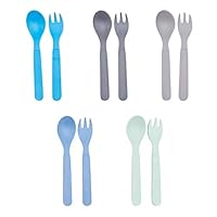 Algopix Similar Product 5 - 10pcs Bamboo Kids Spoons  Forks for