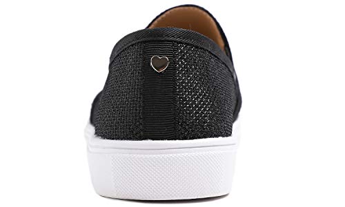 Image of FEVERSOLE Women's Fashion Shiny Soft Slip On Sneaker Sparkle Casual Comfort Loafers