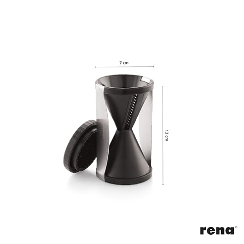 Image of Rena Vegetable Spiralizer Stainless Steel Handheld Spiral Slicer with Dual Blades for Zucchini Noodles, Carrots, Cucumbers, and Healthy Veggie Pasta. Perfect for Zoodles & Salads