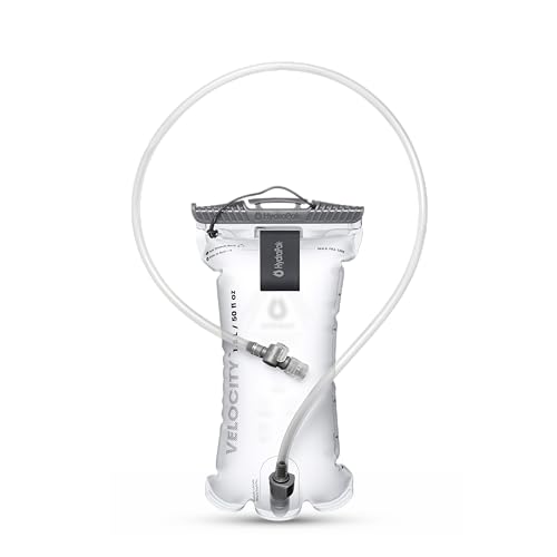 HydraPak Velocity (1.5L Hydration Reservoir) Ultralight Water Bladder Self-Sealing Bite Valve Leak Proof Reversible Dishwasher Safe