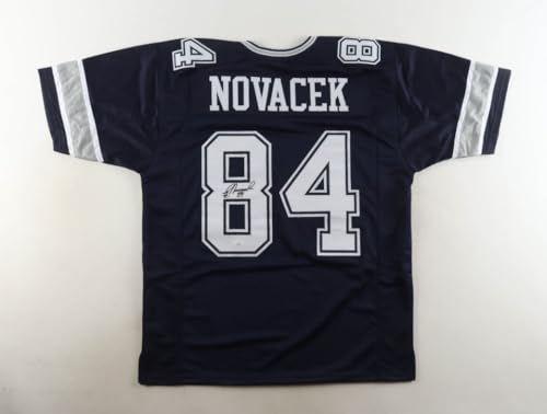 Jay Novacek Autographed Hand Signed Custom Jersey - JSA COA