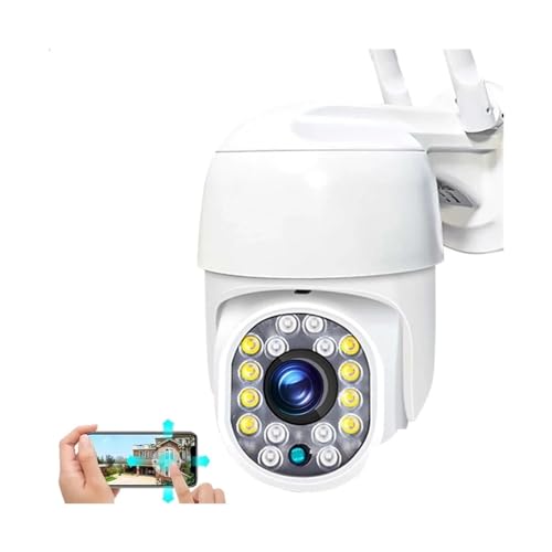 TRPLFGHZ Cámara de Seguridad, Cámara IP HD de vídeo for Exteriores 5MP cámaras Seguridad con detección Humana Cámaras vigilancia bidireccionales para Seguridad del hogar(2MP Add 64G Card)