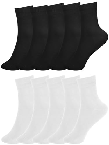 Image of FGZ Women Thin Cotton Socks Soft Cozy Socks Cute Ankle Crew Socks 5 Pairs