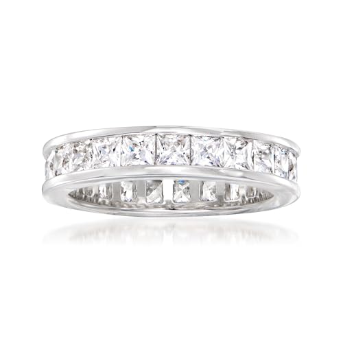 Ross-Simons 2.60 ct. t.w. Princess-Cut CZ Eternity Band in Sterling Silver
