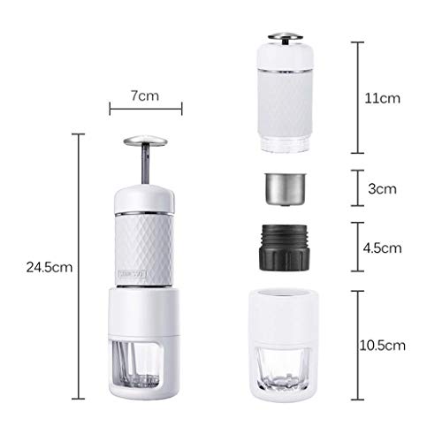 Hand Pressure Manual Espresso Machine Outdoor Travel Italian Coffee Machine White Portable Coffee Pot 15-20Bar (Color : D) #TOP5