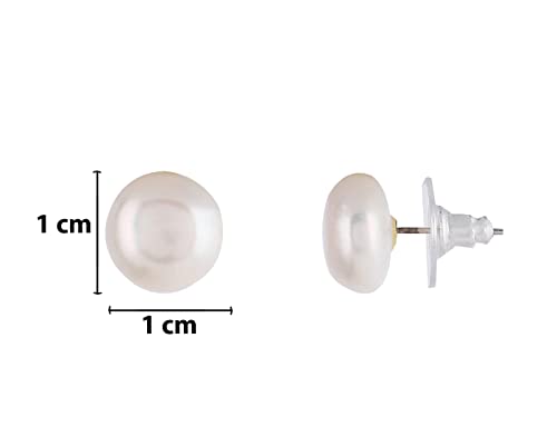 Image of Pitti Jewels And Pearls Natural Fresh Water Hyderabadi Button Shaped 4 To 9 MM Size Pearl Graduation Necklace Chain With Certificate from Hyderabad for Women Girls