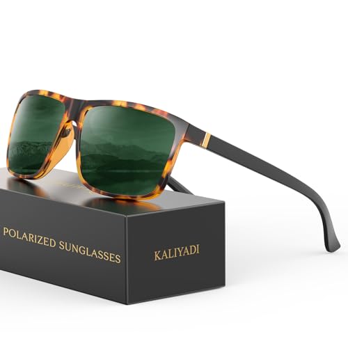 Image of KALIYADI Sunglasses for Mens Polarized-Sunglasses: Men Sun Glasses with UV400 Protection for Driving Fishing Golf