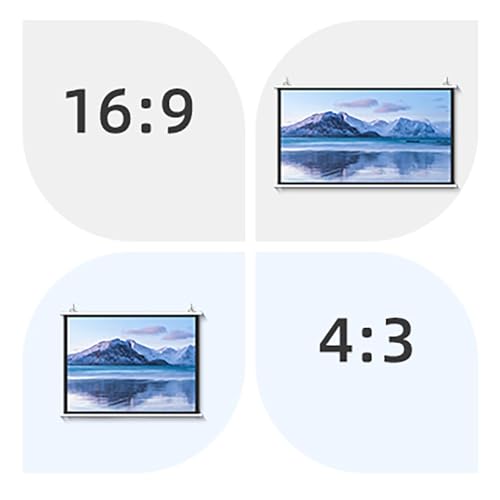 Pantalla de proyección manual portátil 60 pulgadas 4:3 miniatura 4