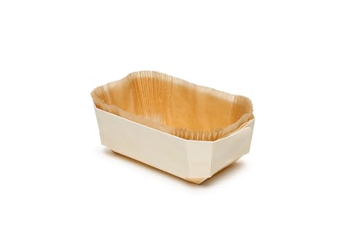 FaisTonGateau - Lot de 10 pani-moule panibois Duc de cuisson en bois - Moule de cuisson bois avec sa caissette plissée papier