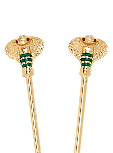 Tvmoviegifts Disney Aladdin Jafar Snake Staff Hair Sticks, Officially Licensed, Alloy, 7.5" Long, Set of 2