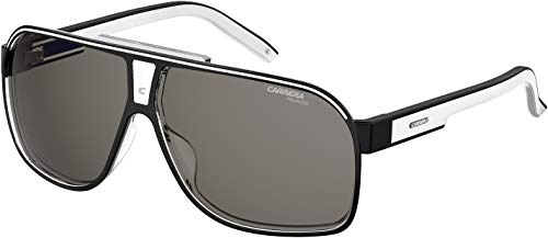 Carrera Grand Prix 2/S 07C5/M9 64MM Black Crystal/Grey Polarized Rectangular Sunglasses For Men For Women + BUNDLE with Designer iWear Eyewear Kit