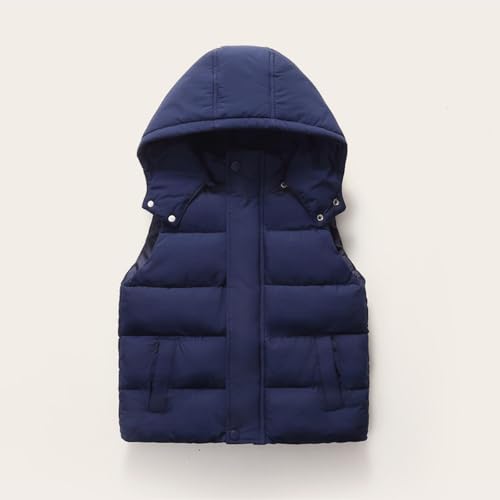Puffer Vest for Boys Girls Hooded Lightweight Winter Jacket Outwear Kids Warm Zip Up Sleeveless Coats with Pockets2