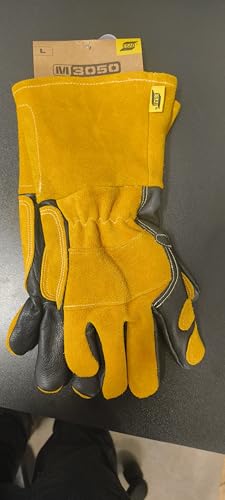 Guantes de soldar ESAB M3050 de cuero contra quemaduras y roturas por chispas de soldadura