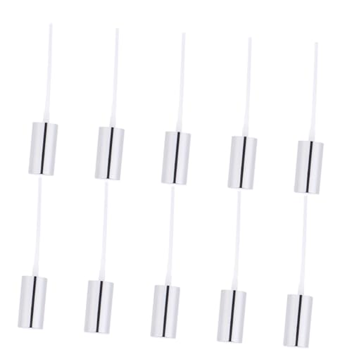 DECORNIJIA 10 Piezas Cabezal de Pulverizador de Agua de Aluminio Electrolítico Plata Repuesto Duradero para Botellas de Riego Spray Fino para Jardín Limpieza y Doméstico
