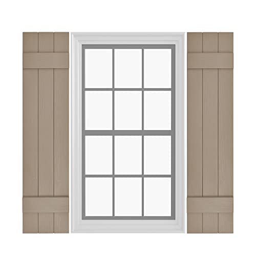 Pontiac Trail Board & Batten Shutters | 11x31 - Coastal Sand Dune