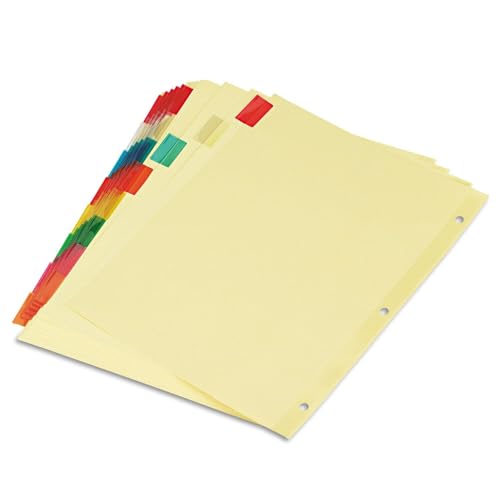 for Economical Insertable Index, Multicolor Tabs, 8-Tab, Letter, Buff, 6 S