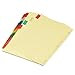 for Economical Insertable Index, Multicolor Tabs, 8-Tab, Letter, Buff, 6 S