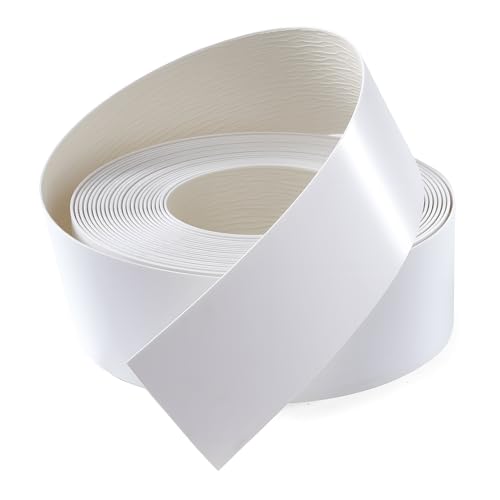 Image of PVC Edge Banding 2 inch x 25ft Veneer Edge Banding White with Hot Melt Adhesive Pre - glued Iron on Edging Tape Trim for Cabinet Plywood Repairs and Furniture Restoration
