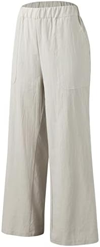 Women Work Clothes for Office Womens Casual Solid High Waisted Loose Wide Leg Cozy Pants Comfy Straight Leg Trousers Pants with Pockets Beach Pants Petite