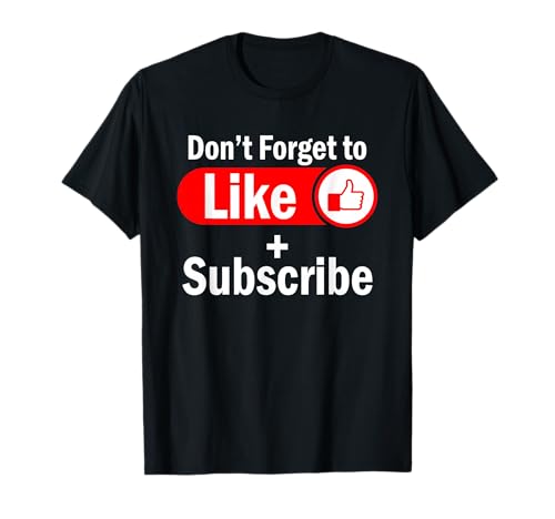 Like And Subscribe Video Live Streaming Vlogging T-Shirt