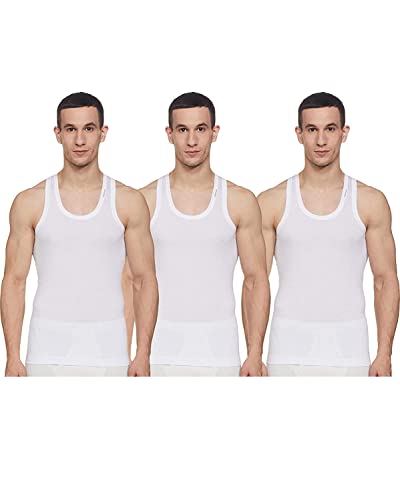 Image of Rupa Frontline Sleeveless Vest for Men, 100% Cotton Material, Round Neck, Regular Fit, Pack of 3