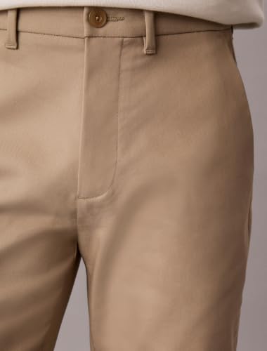 Image of Calvin Klein Men's Modern Stretch Chino Wrinkle Resistant Pants