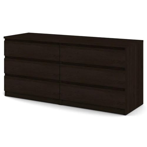 Tvilum Scottsdale 6 Drawer Double Dresser, Coffee