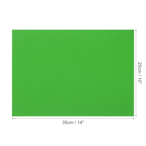 Image of uxcell 10pcs Corrugated Cardboard Paper Sheets,Fruit Green,14 inch x 10inch,for Craft and DIY Projects