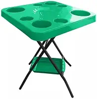 Mesa Mesinha Petisqueira Dobrável Portátil Bandeja Churrasco Praia Bar Bares Piscina Área de Lazer (verde)