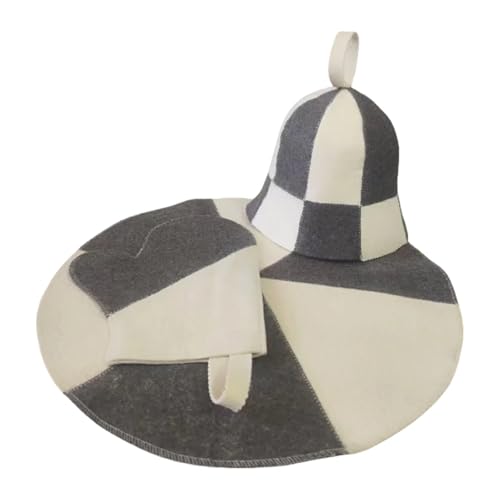 Set di accessori per sauna in lana di feltro, isolamento termico, tappetino in feltro per sauna, guanti per donne e uomini, per bagno, piscine, panche