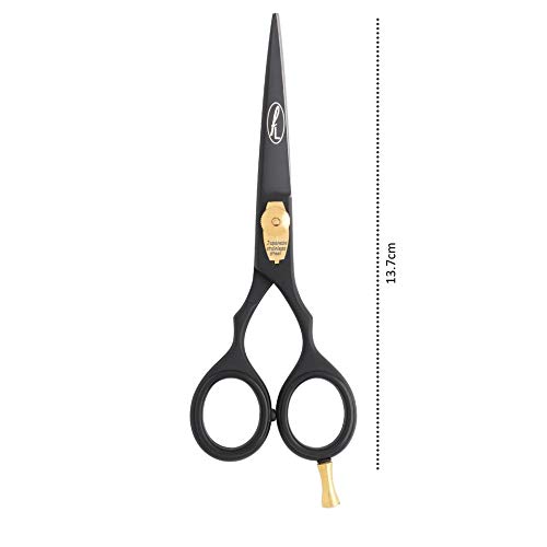 Razor Edge Hair Cutting Scissors - Stainless Steel Sharp Blades Barber Scissors, Black, 5 inch - Image 2