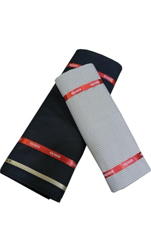 Image of Raymond Men's Unstitched 3.25 Meters Suit Fabric Set With Cufflinks and 1.7 Meters Shirt Piece (Multicolour, All Weather, Attractive Box, Premium) (6)