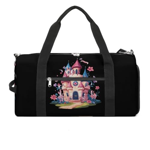 Magic Castle Gym Bag Travel Duffle Bags Carry On Tote Weekender Bag Suitable for Men Women