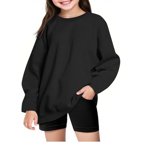 Girls Zip Up Sweatshirts Casual Long Sleeve Sweatshirt for Fall Winter Warm Soft Outwear Jacket with Pockets