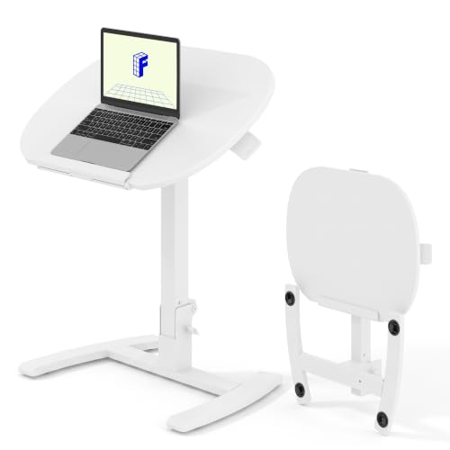 Image of FLEXISPOT Mobile Gas Spring Lift Standing Desk 90 Tilting,Double Folding