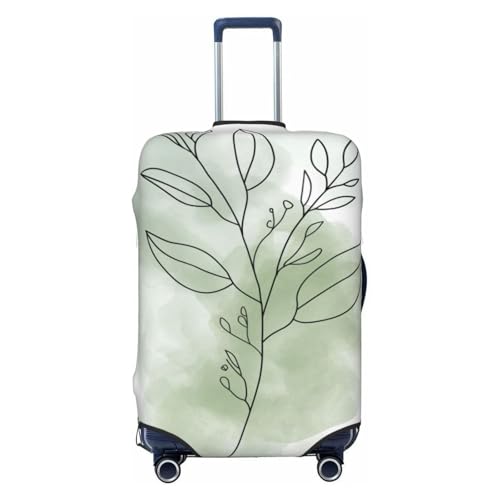 Light Sage Green Watercolor Elastic Travel Luggage Covers Dustproof Scratch-Resistant Suitcase Protector Fit 22-24 Inch