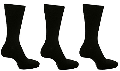 6 Pares Hombres Suave Grip HoneyCombe Top Calcetines No Elásticos by Drew Brady / Vario Color Diseños para elegir / Tallas GB 6-11 y 12-14 - algodón, Negro, 69% algodón 2% elastano 10% nylon 19% poliamida, mujer, UK 6-11 Eur 39-45