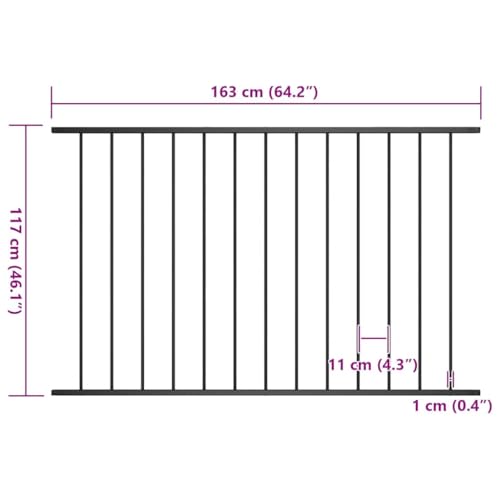 Cerca para delimitar terreno panel de valla con postes para seguridad de patios 6