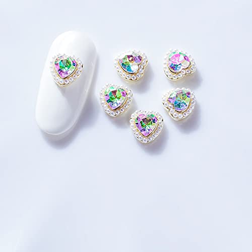 Wokoto 20 Pcs 3D Heart Rhinestones For Nails Heart Nail Charms With Big Nail Rhinestones For Acrylic Nails Heart Nail Jewels For Nail Art Heart Charms For Nails Gems Nail Heart Crystals For Women #TOP4