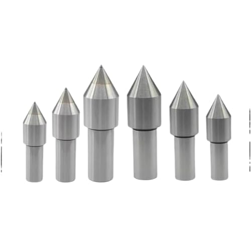 1pc High Precision MT2-C10 Tungsten Steel Lathe Center Head with Straight Shank - Durable and Easy to Use