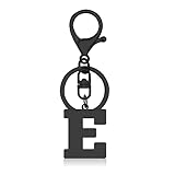 A-Z Initials Letter Keychain Gift for Best Friend 26 Initial Letter Alphabet Key Ring Letter E Key Chain for Women Girl Birthday Gifts for Girlfriends Sister E Initials Keychain Stainless Steel