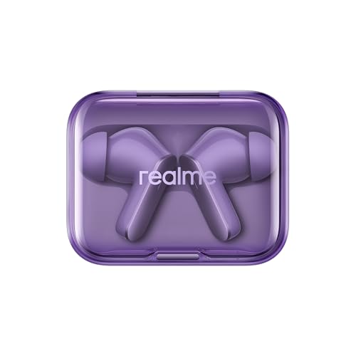 Image of realme Buds Air 7, 12.4mm Dynamic Bass Drivers,52Hrs Playtime, 52dB Hybrid ANC,6 Mic ENC, 45ms Low Latency, 360 Spatial Audio, Hi-Res LHDC, IP55 Dust & Water Resistant, BT v5.4 (Lavender Purple)