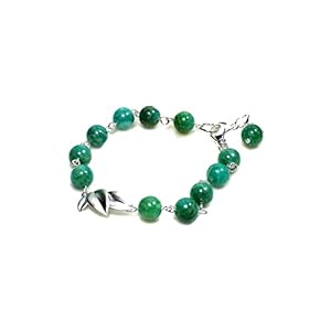 Russian Amazonite Gemstone Bracelet, Green Beaded Stone, Silver Leaves Connector, Custom Length, Jewelry Inspirations