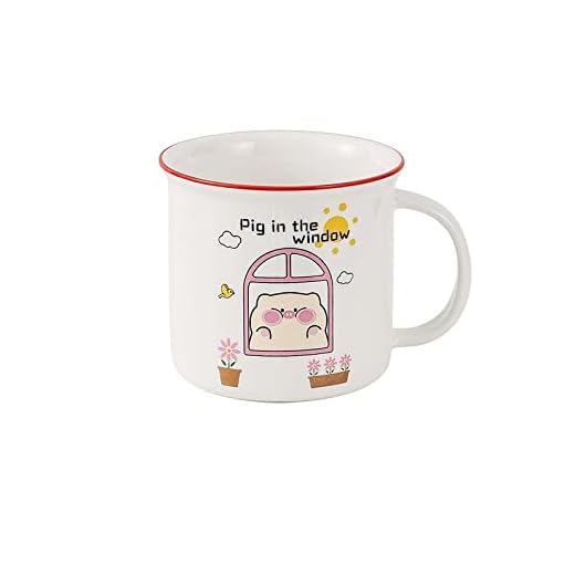 400Ml Keramisk Mugg Liggande På Fönstret Piggy Djurtrend Sött Par Personlighet Mjölk Kaffekopp Hushålls Köksutrustning Porslin Mugg Muggar Kaffe Personifiera Porslinsmugg Stor Kaffekopp Intressant Re