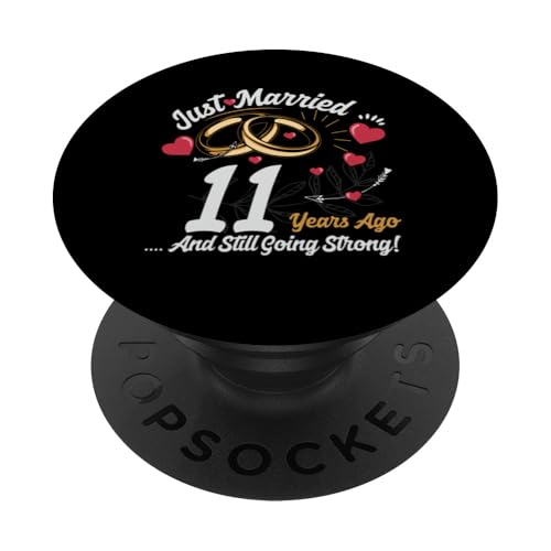 Vintage 11 years marriage anniversary Crew legends His/Her PopSockets PopGrip Adhesivo
